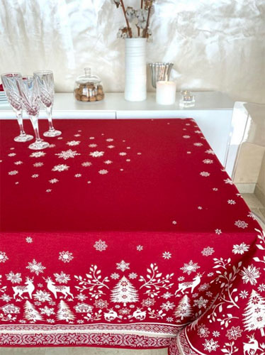 French Jacquard Tablecloth DECO (VALLEE. 2 colors) - Click Image to Close